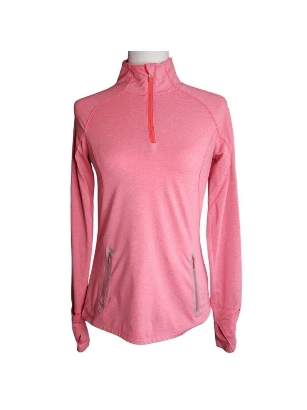 Under Armour 1/4 Zip Long Sleeve Pink Outerwear Size Small